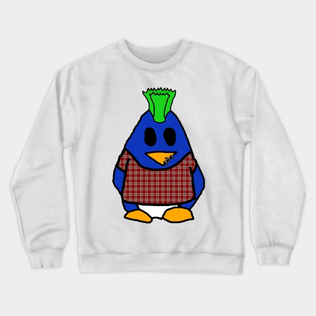 Punk Penguin Crewneck Sweatshirt by molliekbarbe